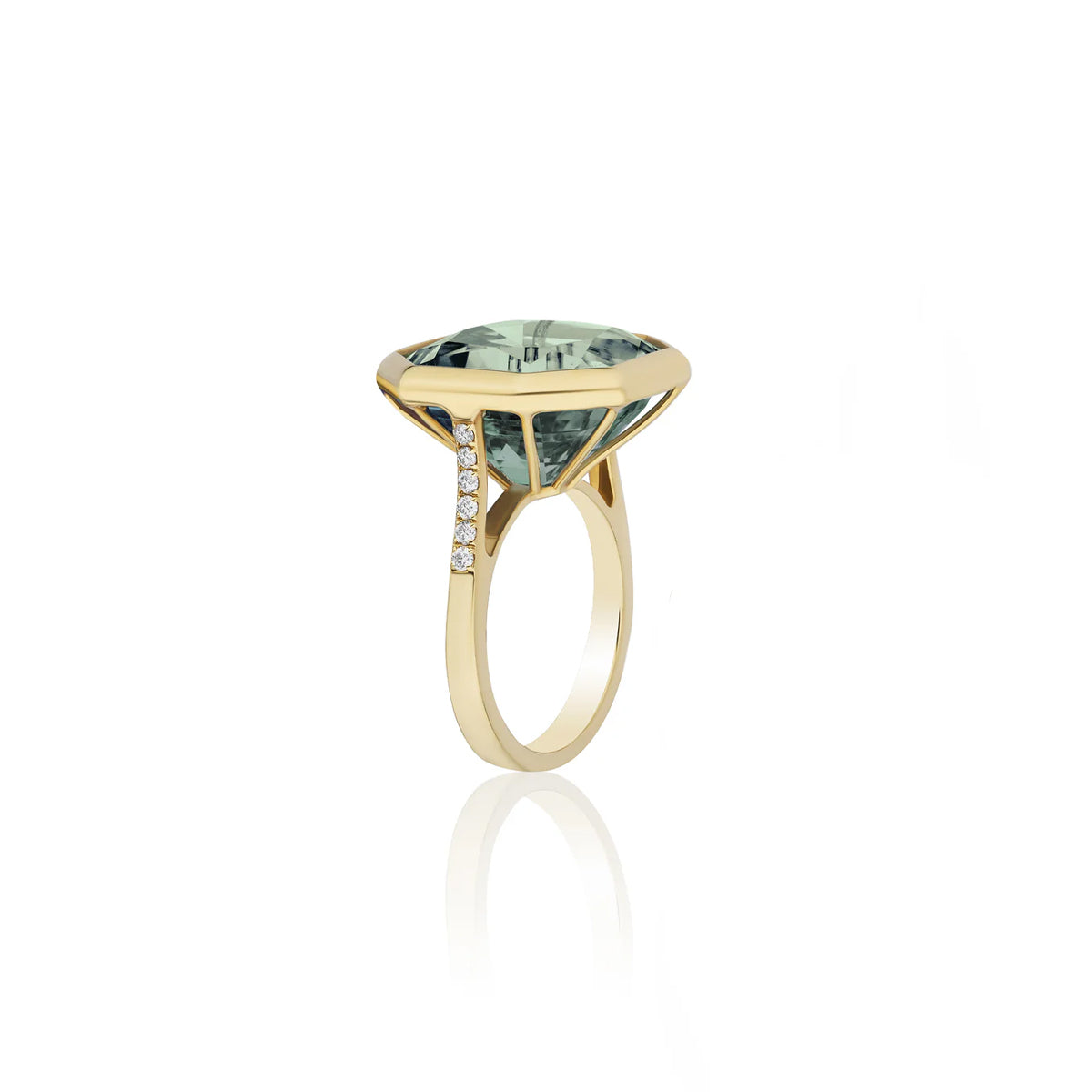 Goshwara Gossip Octagon Prasiolite Ring