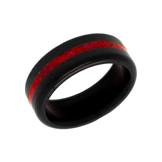 Elysium Black Diamond Kratos With Red Opal Inlay