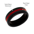 Elysium Black Diamond Kratos With Red Opal Inlay