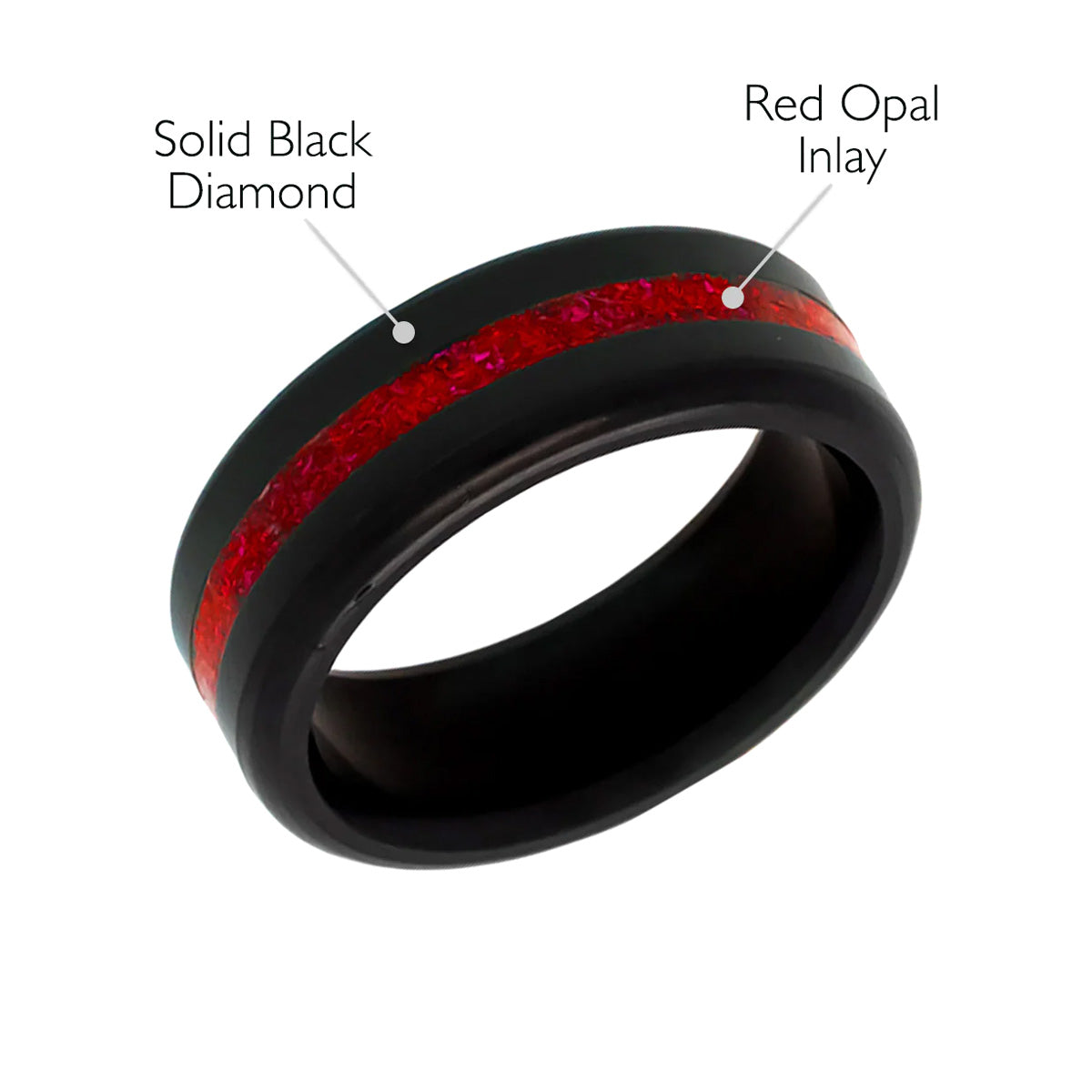 Elysium Black Diamond Kratos With Red Opal Inlay