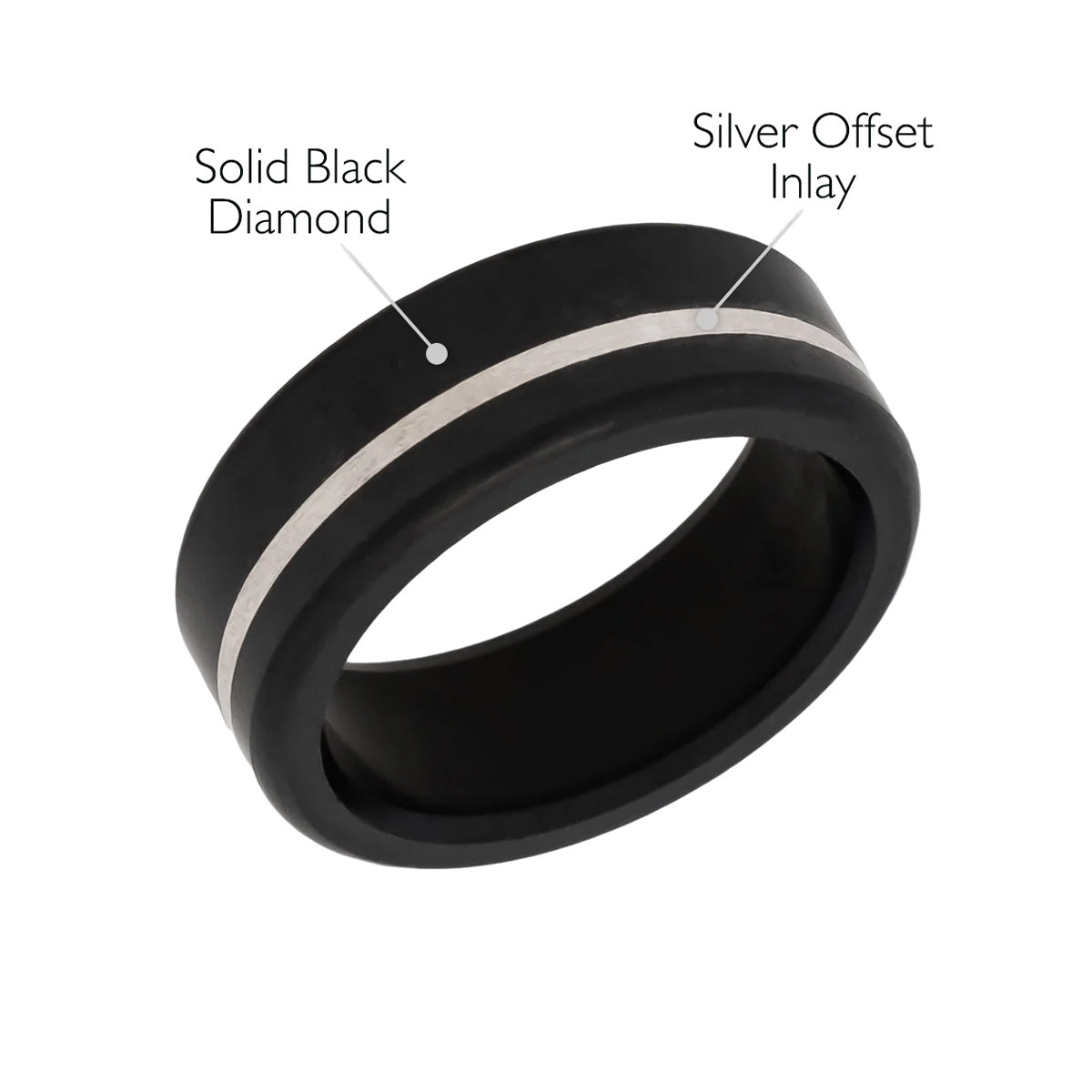 Elysium Black Diamond Kratos Offset Inlay Silver