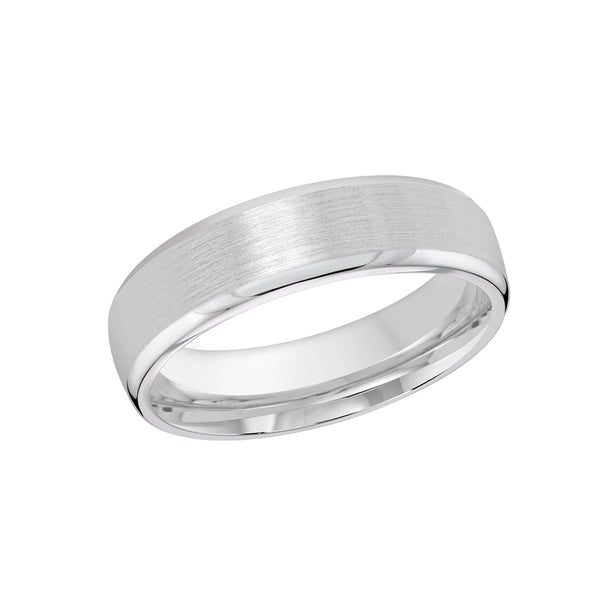 Malo Satin Polish White Gold Wedding Ring