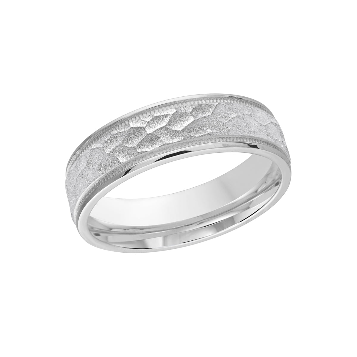 Malo High Polish White Gold Wedding Ring
