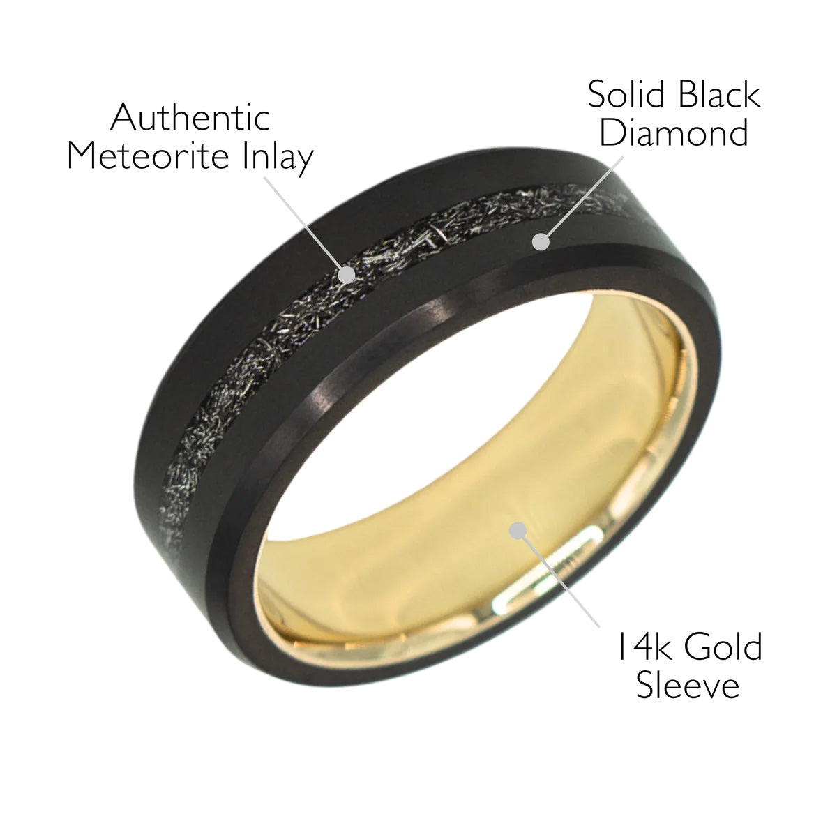 Elysium Black Diamond Ares Authentic Muonionalausta Meteorite Inlay With Sleeve
