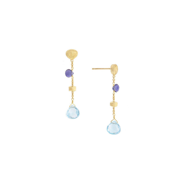 Marco Bicego Paradise Iolite & Blue Topaz Drop Earrings