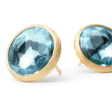Marco Bicego Jaipur Color London Blue Topaz Stud Earrings Large