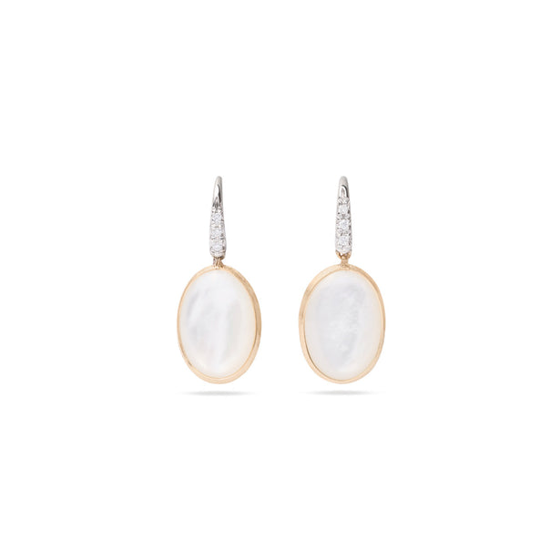 Marco Bicego Siviglia Earrings with Mother-Of-Pearl and Diamond Hook