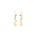 Marco Bicego Africa Mixed Gemstone Drop Earrings With Diamond Pavé Hook