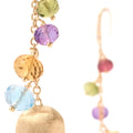 Marco Bicego Africa Mixed Gemstone Drop Earrings With Diamond Pavé Hook