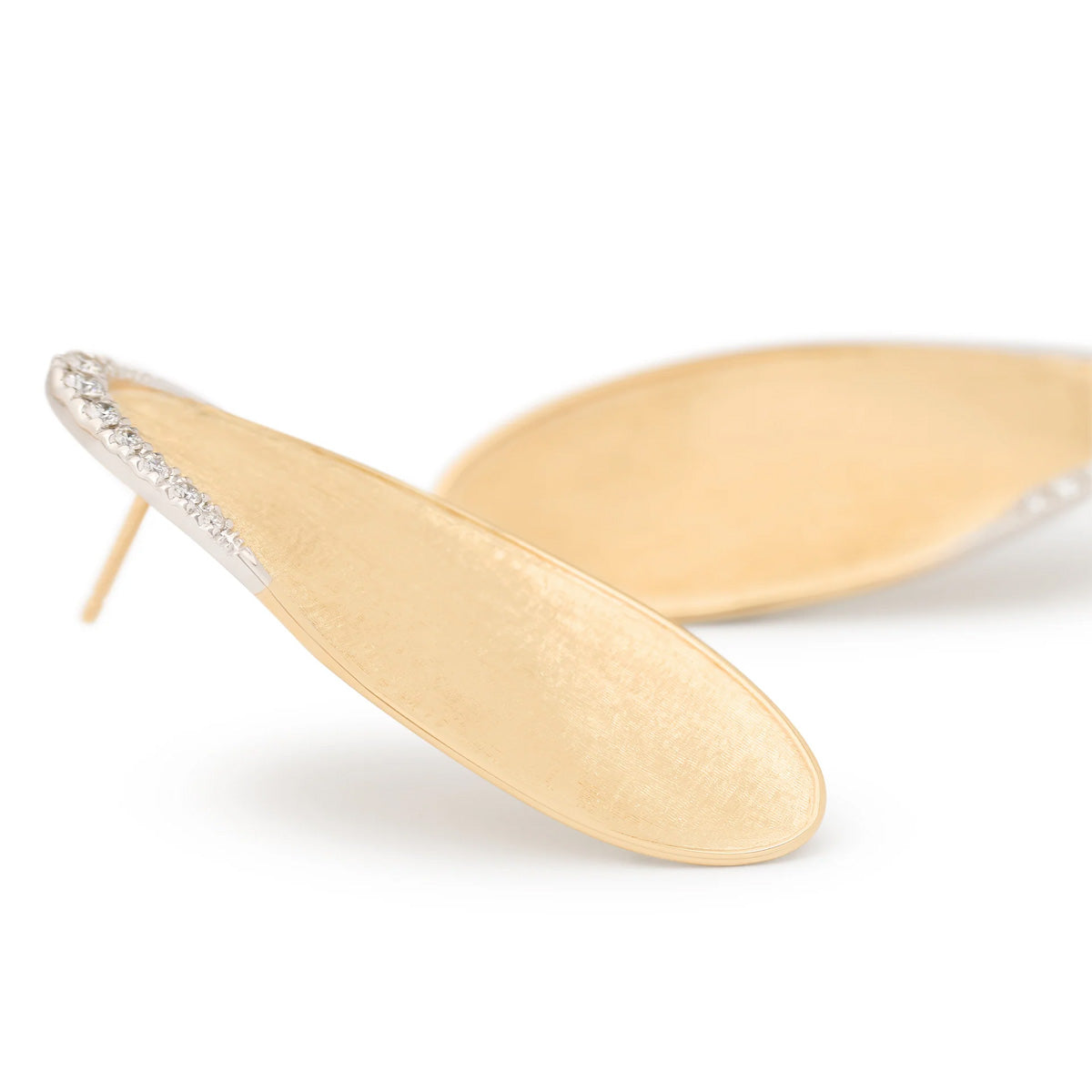 Marco Bicego Lunaria Twist Statement Earrings With Diamond Pavé