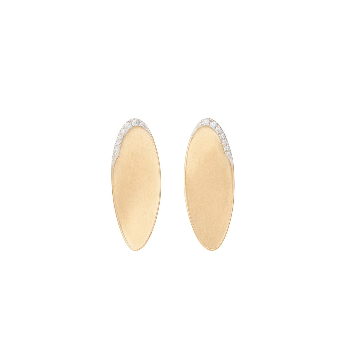 Marco Bicego Lunaria Twist Statement Earrings With Diamond Pavé