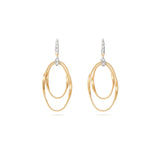 Marco Bicego Marrakech Onde Diamond Concentric Hook Earrings