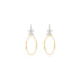 Marco Bicego Marrakech Onde French Hook Earrings with Floral Diamonds