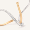 Marco Bicego Marrakech Twisted Irregular Medium Hoops with Diamond Pavé