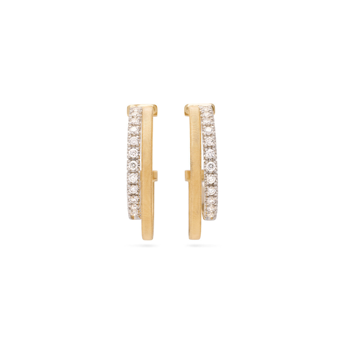 Marco Bicego Masai Double Hoop Earrings With Diamonds