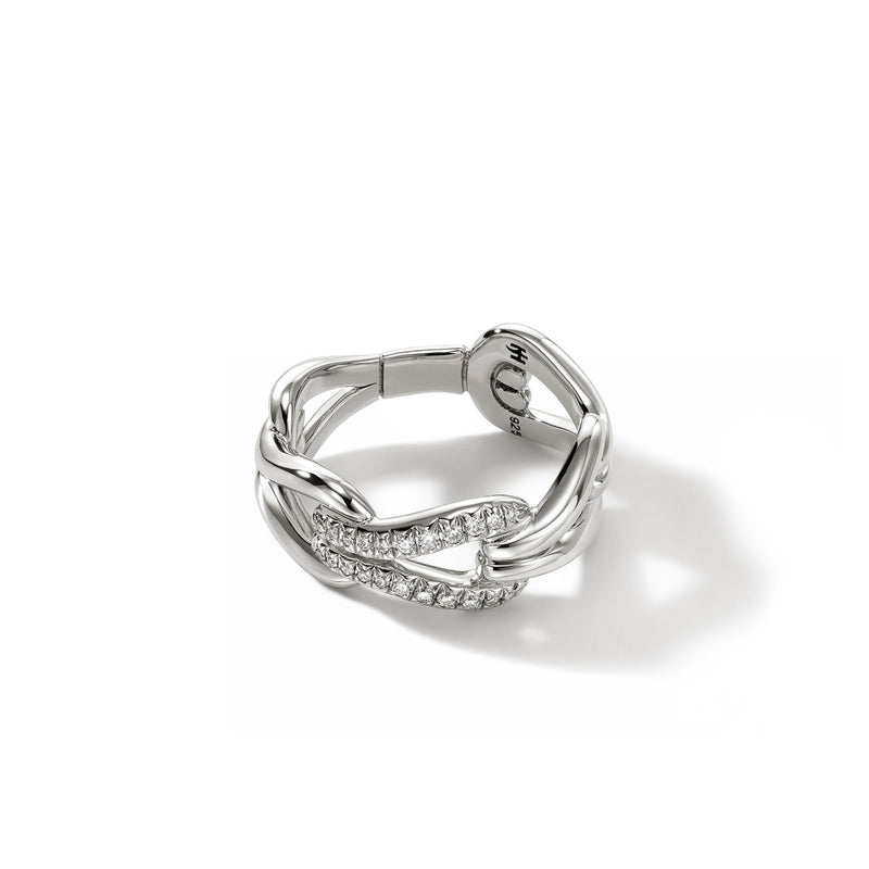 John Hardy Surf Link Diamond Ring