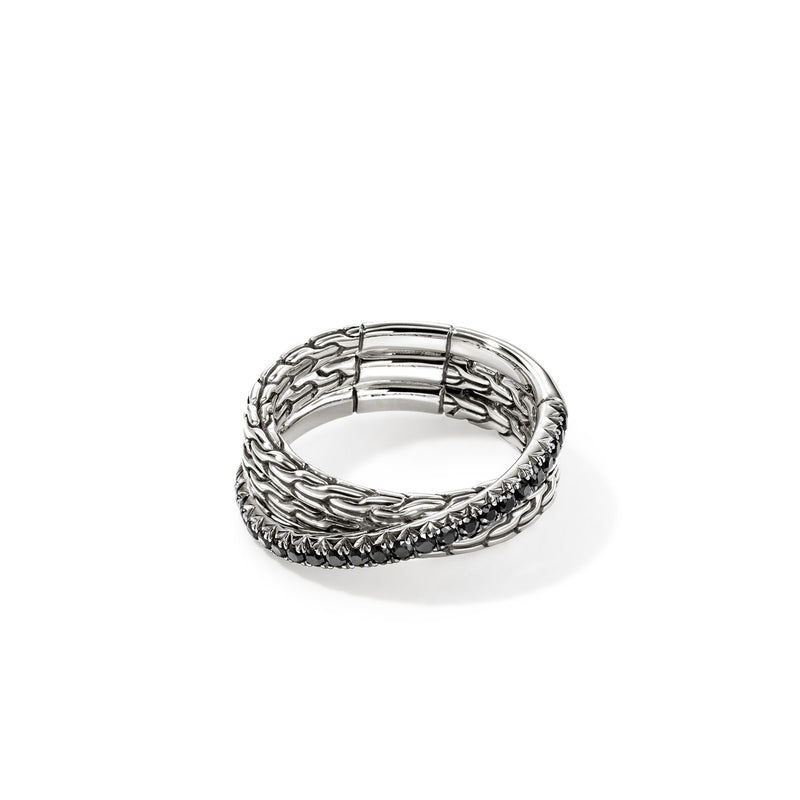 John Hardy JH Essensials Pavé Crossover Ring