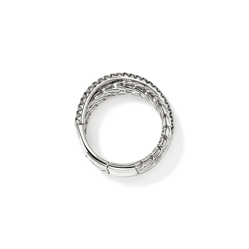 John Hardy JH Essensials Pavé Crossover Ring