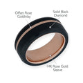 Elysium Black Diamond Ares 14K Rose Gold Sleeve With Rose Gold Offset Inlay