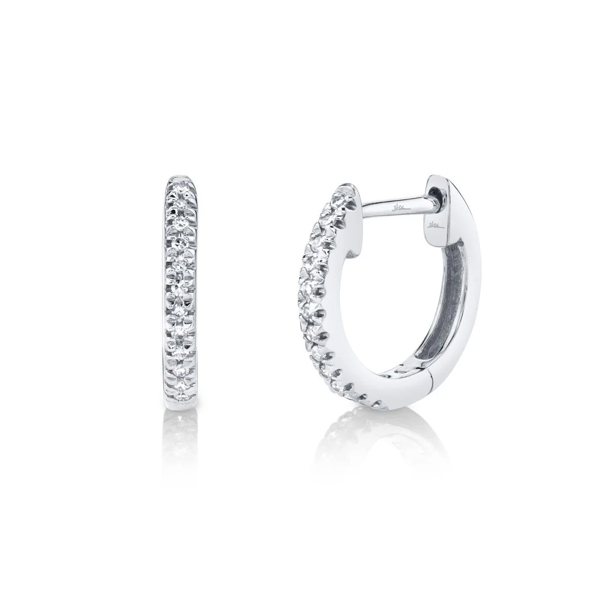 Shy Creation Kate Diamond Huggie Earrings
