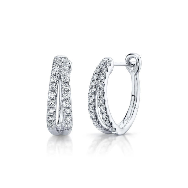 Shy Creation Eternal Diamond Oval Hoop Earrings