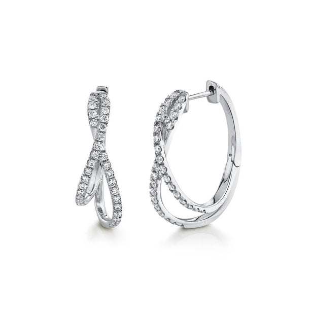Shy Creation Eternal Diamond Oval Hoop Earrings
