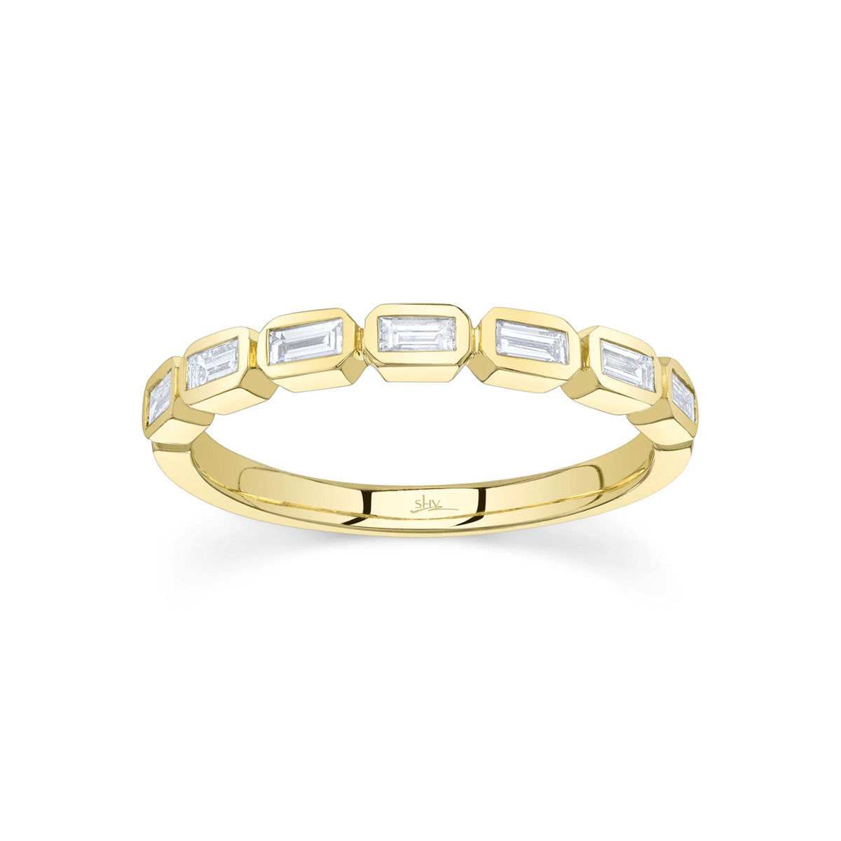 Shy Creation Kate Diamond Baguette Bezel Band