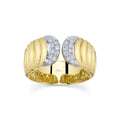 Shy Creation Kate Diamond Ribbed Ring