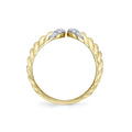 Shy Creation Kate Diamond Ribbed Ring