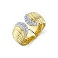 Shy Creation Kate Diamond Ribbed Ring