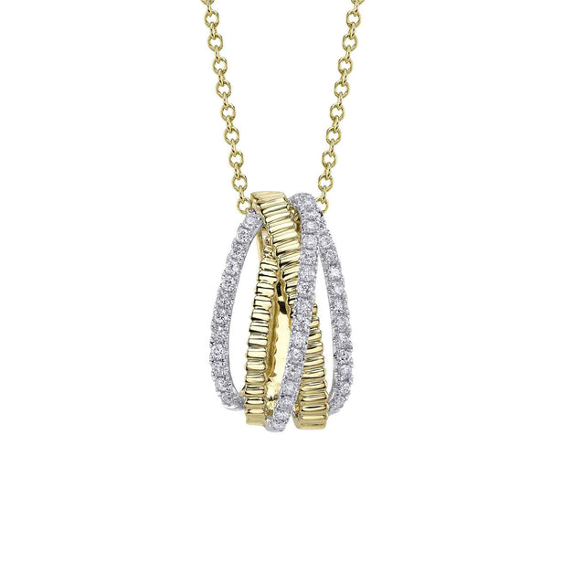 Shy Creation Kate Diamond Ribbed Bridge Necklace