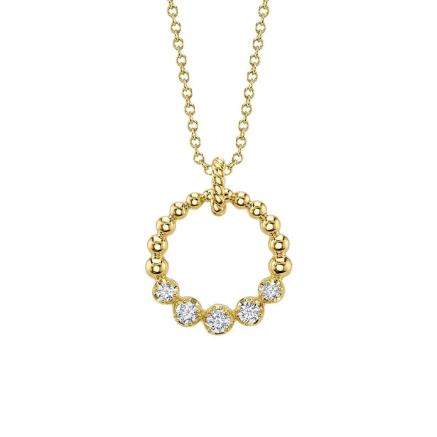 Shy Creation Diana Diamond Circle Crown Setting Necklace