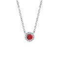 Shy Creation Eden Diamond And Ruby Necklace