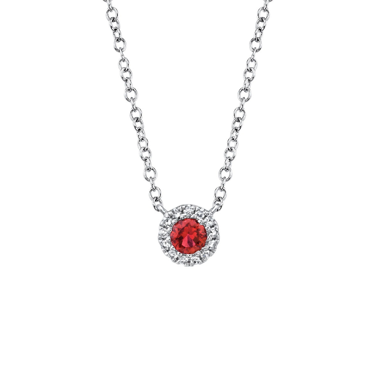 Shy Creation Eden Diamond And Ruby Necklace