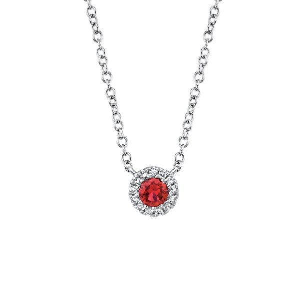 Shy Creation Eden Diamond And Ruby Necklace