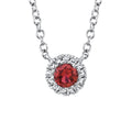 Shy Creation Eden Diamond And Ruby Necklace