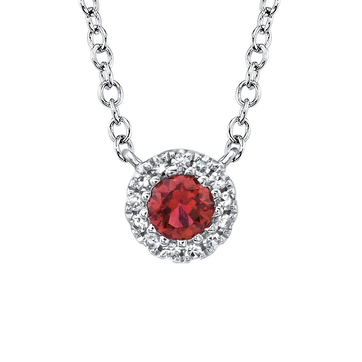 Shy Creation Eden Diamond And Ruby Necklace