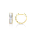 Shy Creation Kate Diamond Baguette Huggie Earrings