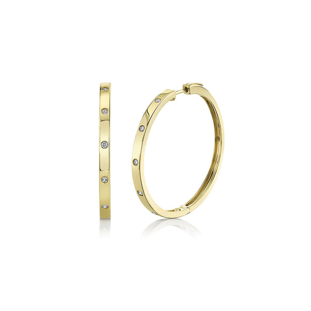 Shy Creation Diamond Hoop Earring