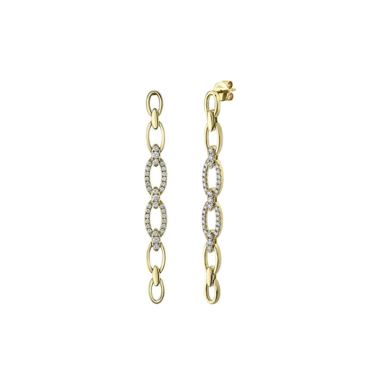 Shy Creation Kate Diamond Link Earrings