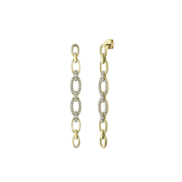 Shy Creation Kate Diamond Link Earrings