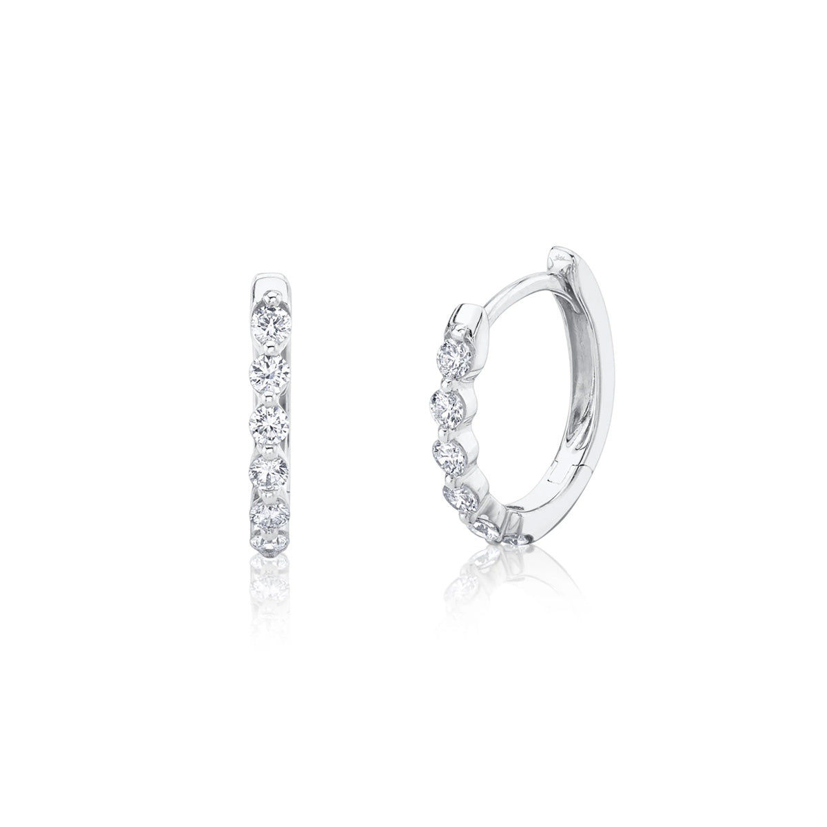 Shy Creation Gia Diamond Oval Huggie Earrings