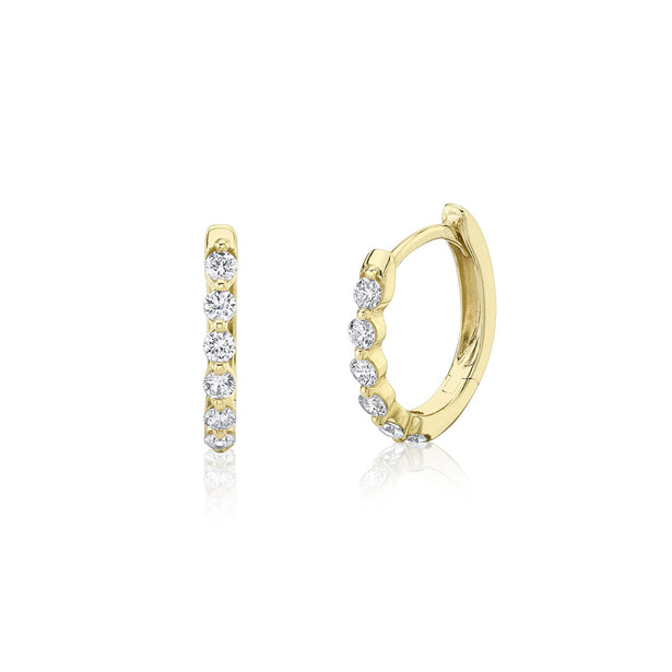 Shy Creation Gia Diamond Oval Huggie Earrings