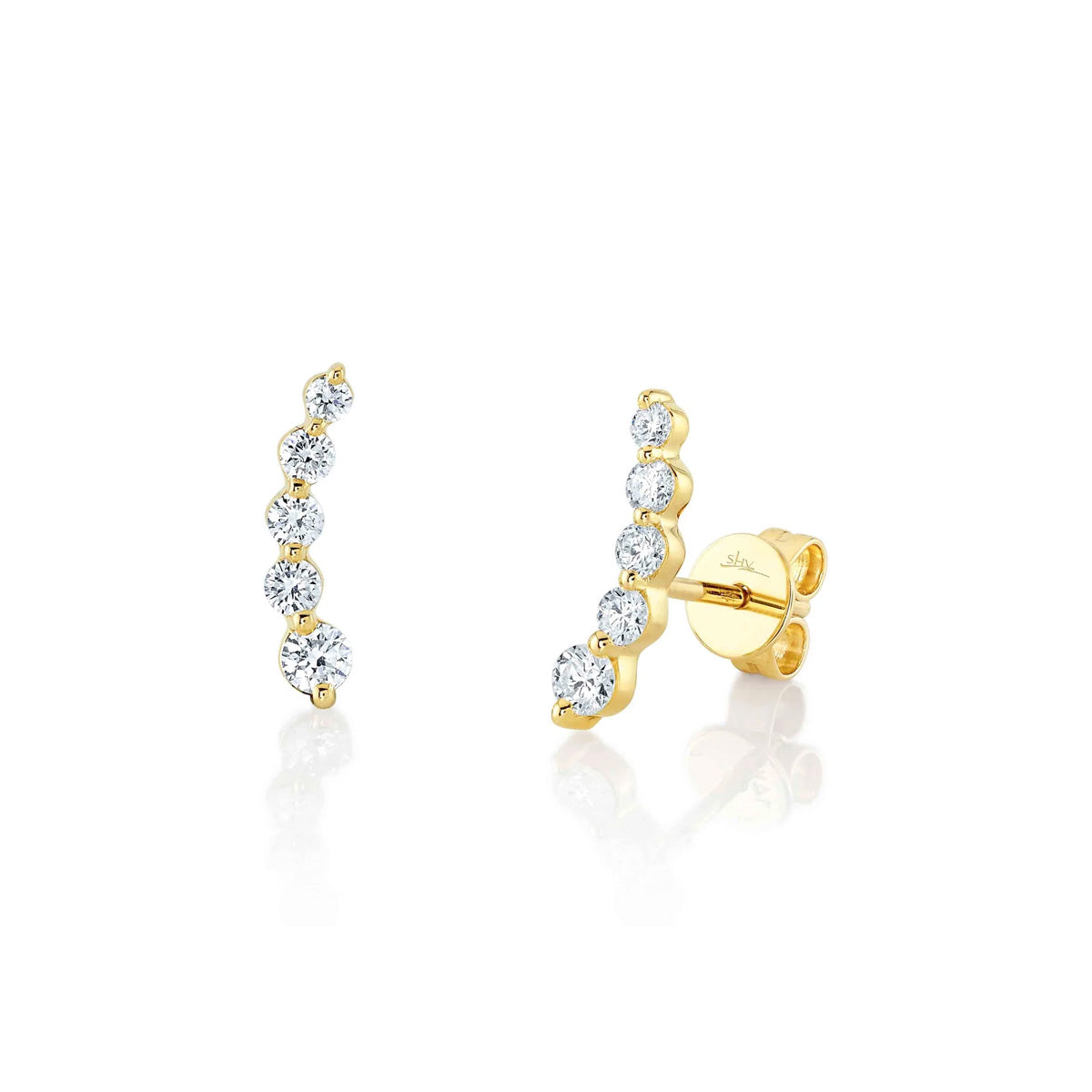 Shy Creation Gia Diamond Ear Crawler Earrings