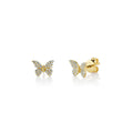 Shy Creation Kate Diamond Butterfly Stud Earrings