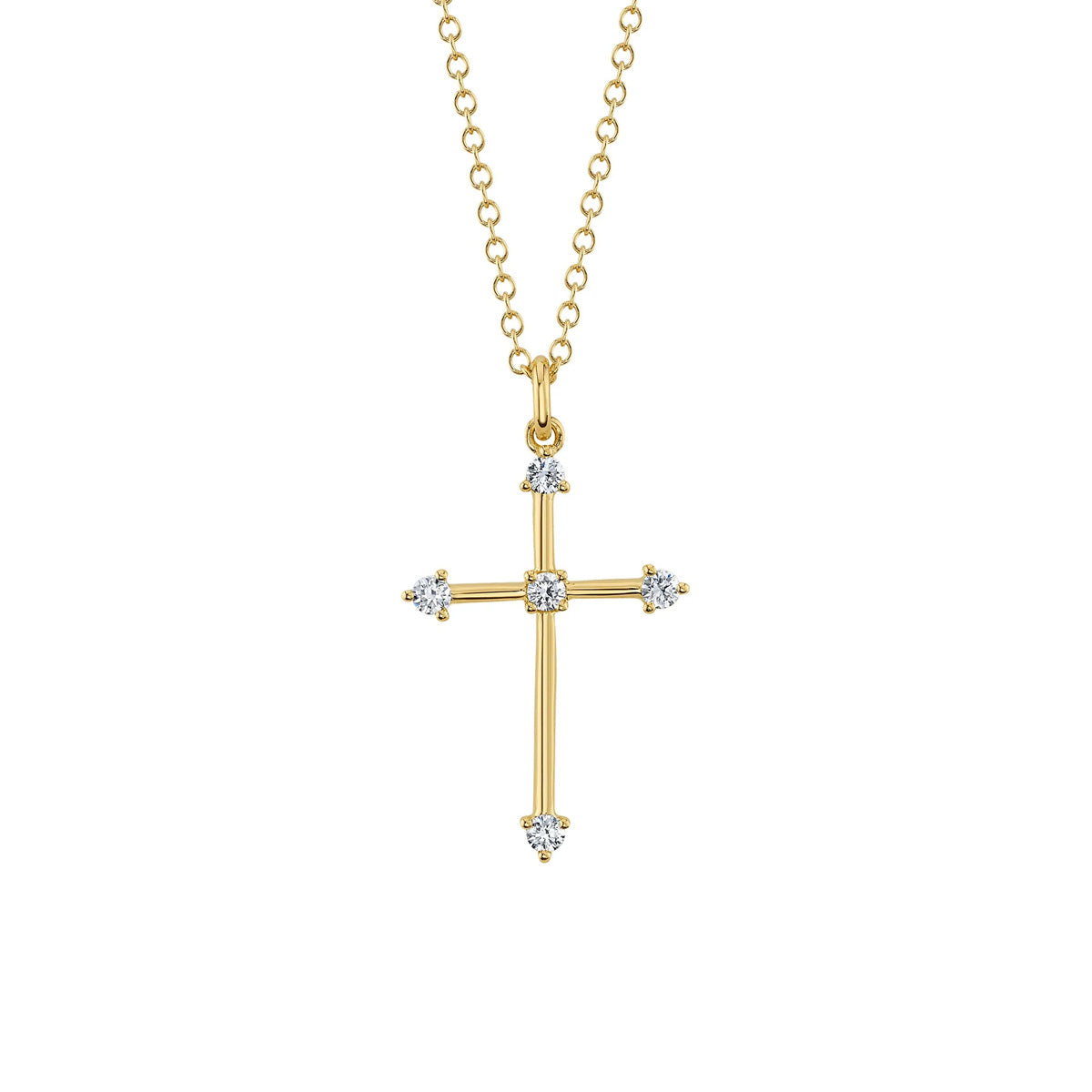 Shy Creation Kate Diamond Cross Necklace
