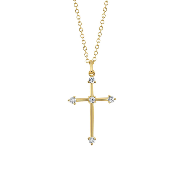 Shy Creation Kate Diamond Cross Necklace