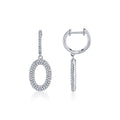 Shy Creation Kate Diamond Pave Oval Earrings
