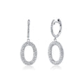 Shy Creation Kate Diamond Pave Oval Earrings