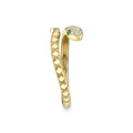 Shy Creation Kate Diamond Green Garnet Snake Ring